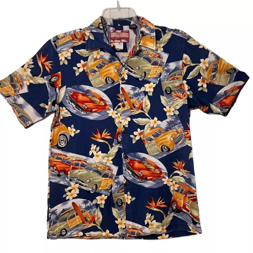 Men's Hawaiian Tiki Shirt Sz Medium Vintage by RJC